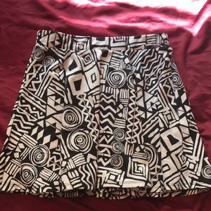 Black and white skater skirt